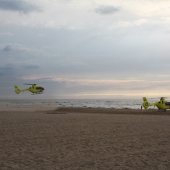 Reanimatie na verdrinking strand Katwijk